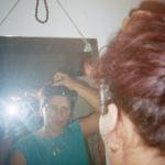 Jasminka S. (2000)  - Seltene Augenblicke der Ruhe, ich im Spiegel.