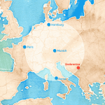 Srebrenica ist so nah an z.B. München wie Hamburg, Paris oder Rom – weniger als 800km Luftlinie. Von Hamburg aus gesehen liegt Srebrenica sogar näher als bspw. Rom.